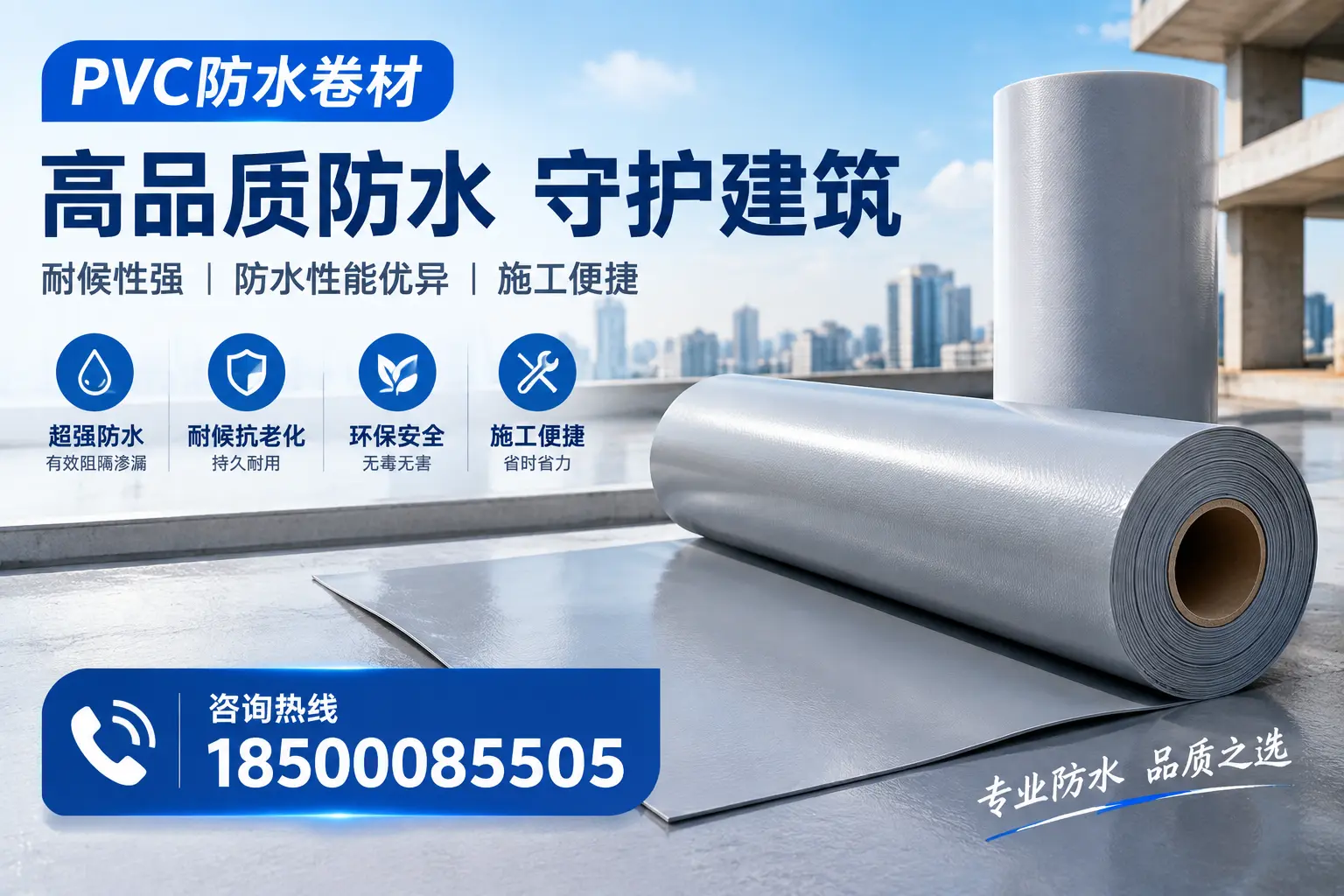 PVC防水卷材的防水效果评测,适合盘锦的科学依据